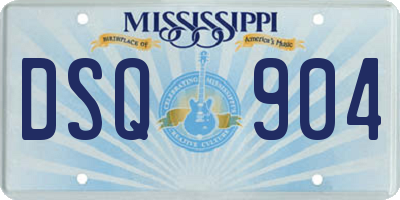 MS license plate DSQ904