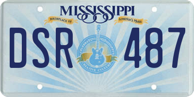 MS license plate DSR487