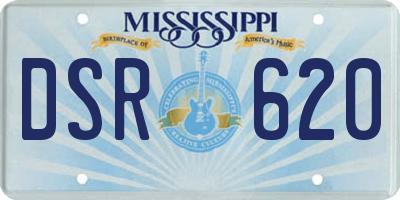 MS license plate DSR620