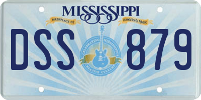 MS license plate DSS879