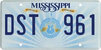 MS license plate DST961