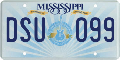 MS license plate DSU099