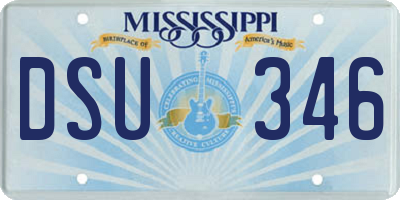 MS license plate DSU346