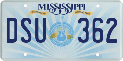MS license plate DSU362