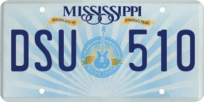 MS license plate DSU510
