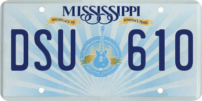 MS license plate DSU610