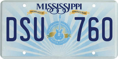 MS license plate DSU760