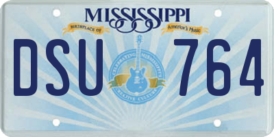 MS license plate DSU764