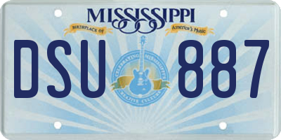 MS license plate DSU887