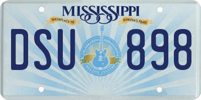 MS license plate DSU898
