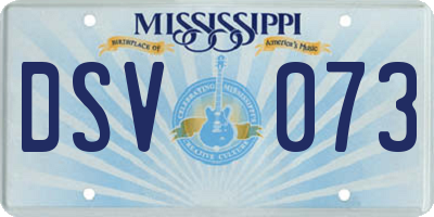 MS license plate DSV073