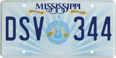MS license plate DSV344