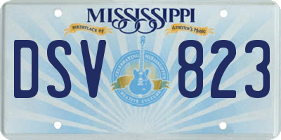 MS license plate DSV823