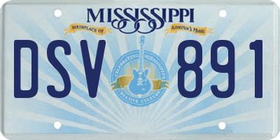 MS license plate DSV891
