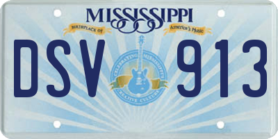 MS license plate DSV913