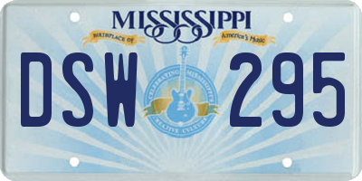 MS license plate DSW295