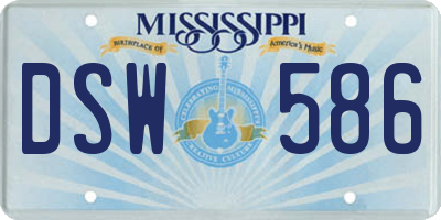 MS license plate DSW586