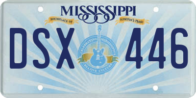 MS license plate DSX446