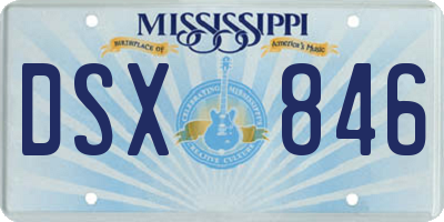MS license plate DSX846
