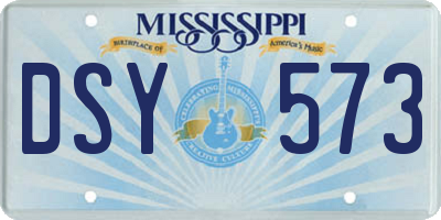 MS license plate DSY573