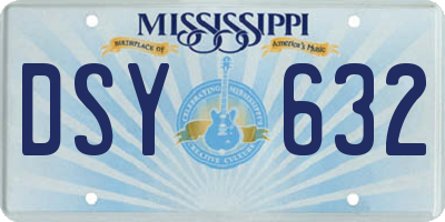 MS license plate DSY632