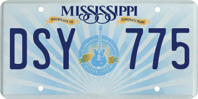 MS license plate DSY775
