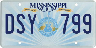MS license plate DSY799