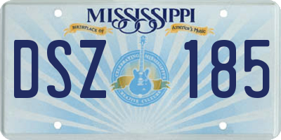 MS license plate DSZ185