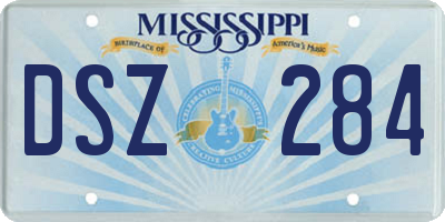 MS license plate DSZ284