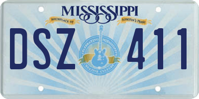 MS license plate DSZ411