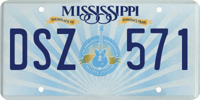 MS license plate DSZ571