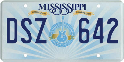 MS license plate DSZ642