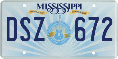 MS license plate DSZ672