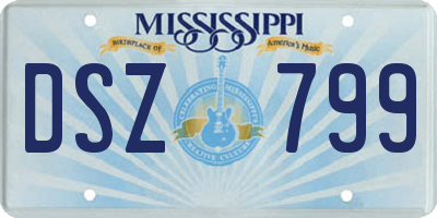 MS license plate DSZ799