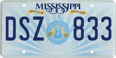 MS license plate DSZ833