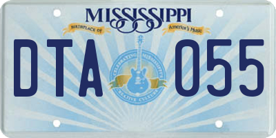 MS license plate DTA055