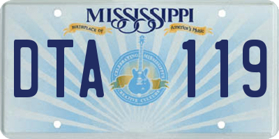 MS license plate DTA119