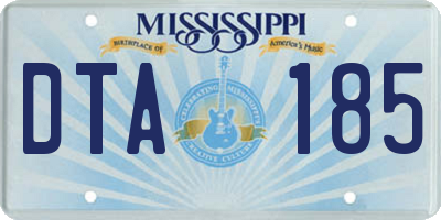 MS license plate DTA185
