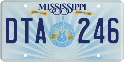 MS license plate DTA246