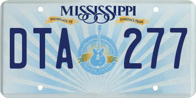 MS license plate DTA277