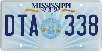 MS license plate DTA338