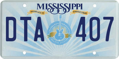 MS license plate DTA407