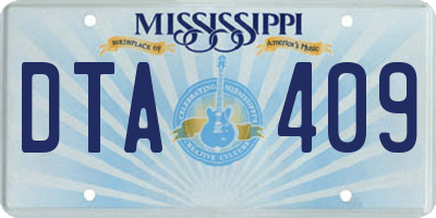 MS license plate DTA409