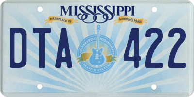 MS license plate DTA422