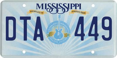 MS license plate DTA449