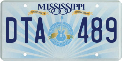 MS license plate DTA489