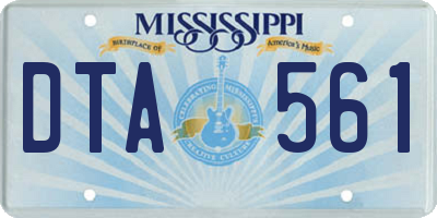 MS license plate DTA561
