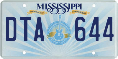 MS license plate DTA644
