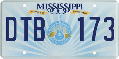 MS license plate DTB173