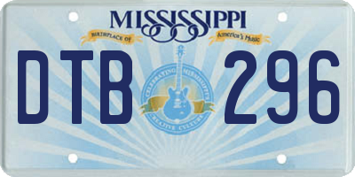 MS license plate DTB296